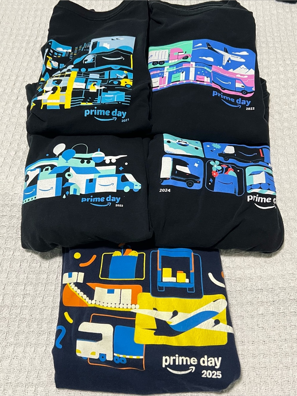2021-2025 Amazon Prime Day Employee T-Shirt Lot-Annual Prime Day Event Tee